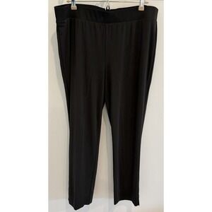 Talbots Woman Black Slinky Pants Pull On Size 2X
